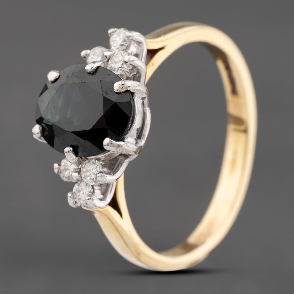 Click to view product details and reviews for Pre Owned 18ct Yellow Gold Sapphire And 015ct Brilliant Cut Diamond Seven Stone Ring 43361206.