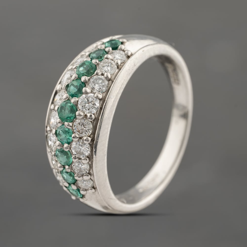Click to view product details and reviews for Pre Owned Platinum 043ct Emerald And 062ct Brilliant Cut Diamond Graduated Three Row Ring 43371073. Click to view product details and reviews for Pre Owned Platinum 043ct Emerald And 062ct Brilliant Cut Diamond Graduated Three Row Ring 43371073.