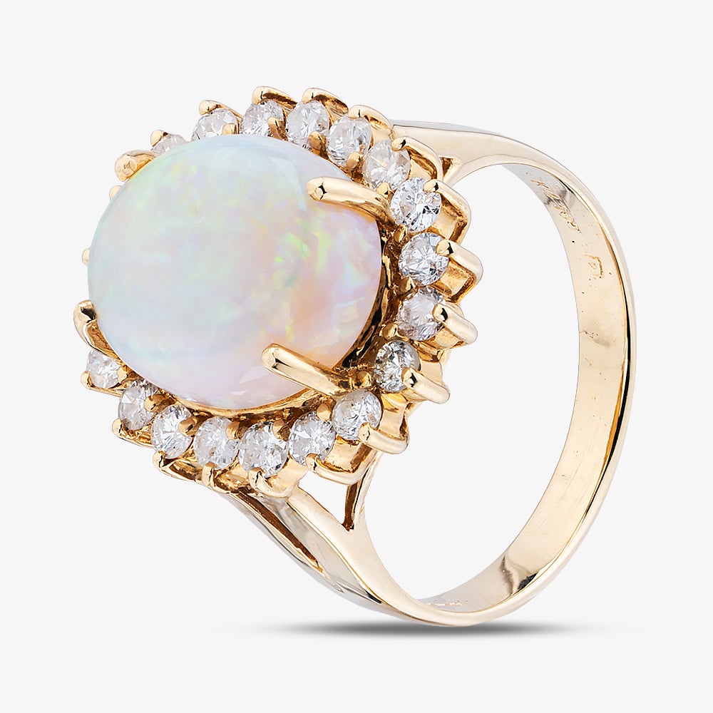 Click to view product details and reviews for Pre Owned 14ct Yellow Gold Opal And Brilliant Cut Diamond Oval Cluster Ring 43381036. Click to view product details and reviews for Pre Owned 14ct Yellow Gold Opal And Brilliant Cut Diamond Oval Cluster Ring 43381036.