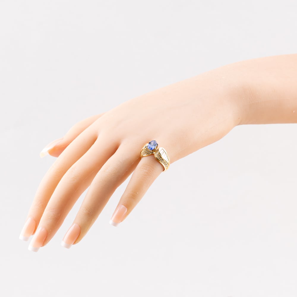 Pre-Owned 14ct Yellow Gold Tanzanite & 1.25ct Diamond Dress Ring 43411029