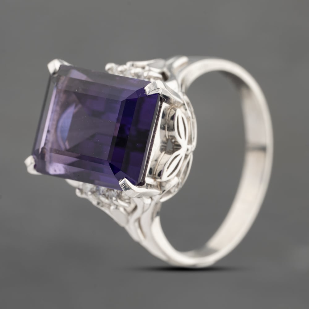 Click to view product details and reviews for Pre Owned Platinum Amethyst And 008ct Diamond Rectangular Dress Ring 43421008. Click to view product details and reviews for Pre Owned Platinum Amethyst And 008ct Diamond Rectangular Dress Ring 43421008.