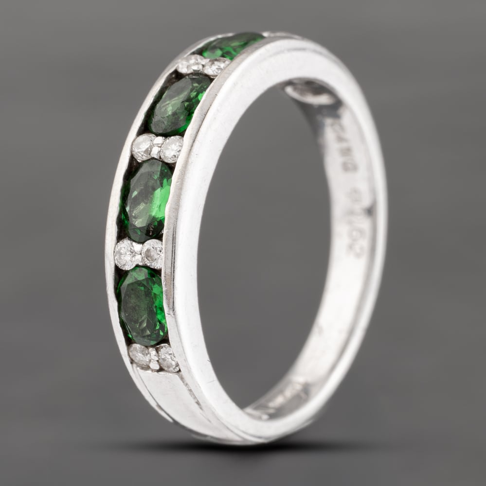 Click to view product details and reviews for Pre Owned 14ct White Gold 062ct Tsavorite Garnet And 012ct Diamond Half Eternity Ring 43471004. Click to view product details and reviews for Pre Owned 14ct White Gold 062ct Tsavorite Garnet And 012ct Diamond Half Eternity Ring 43471004.