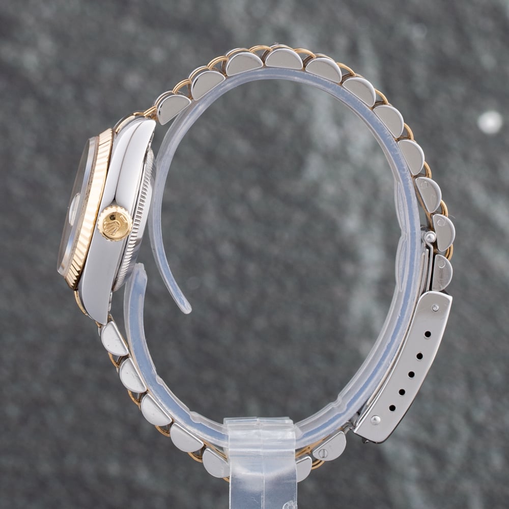 Pre-Owned Rolex Ladies Datejust Gold Dial Two Colour Bracelet Watch 79173