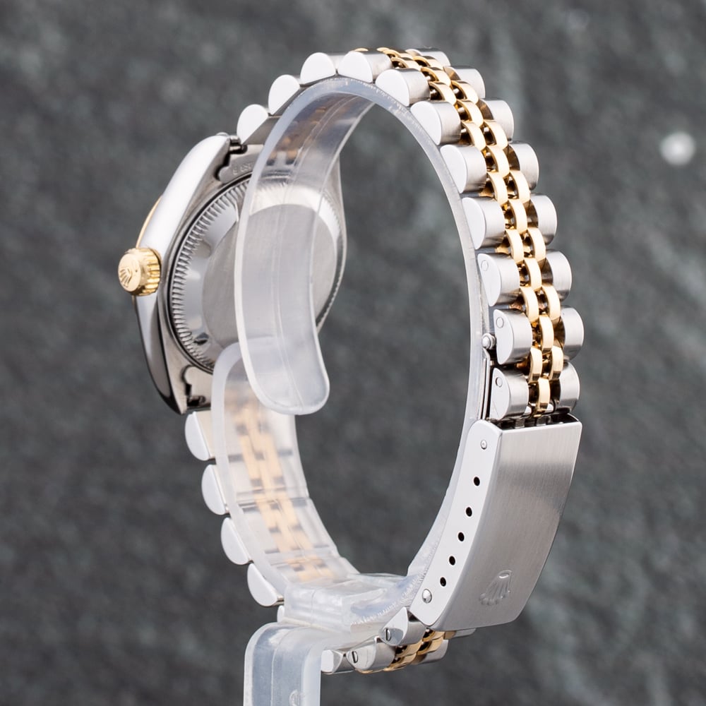 Pre-Owned Rolex Ladies Datejust Gold Dial Two Colour Bracelet Watch 79173