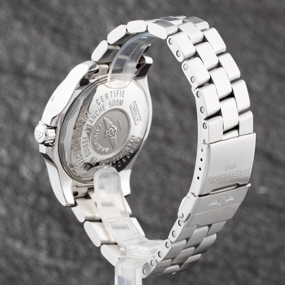 Pre-Owned Breitling Mens Colt White Dial Silver Bracelet Watch A7438010/G598