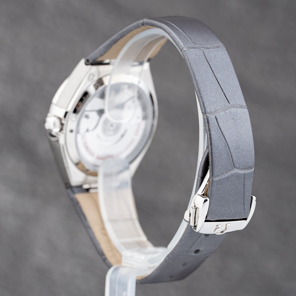 Pre-Owned OMEGA Ladies Constellation Grey Leather Strap Watch 131.13.34.20.02.001