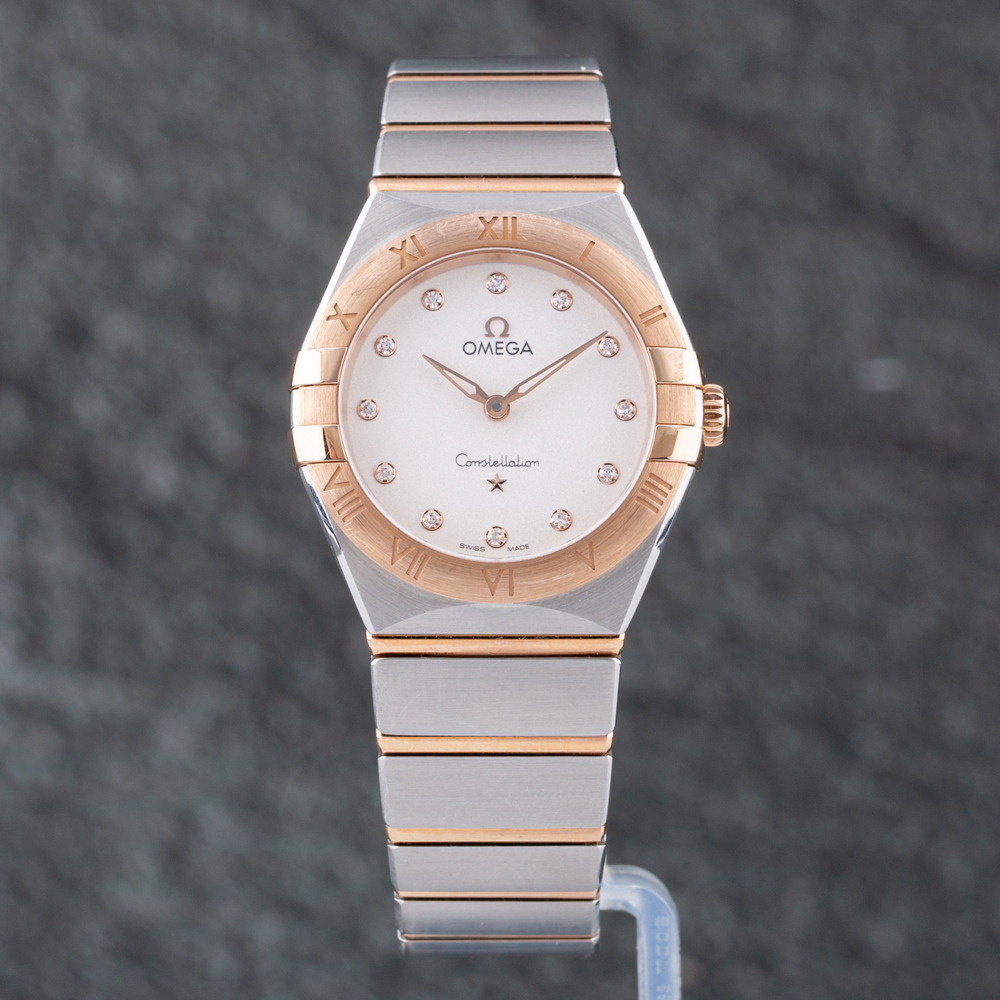 Pre-Owned OMEGA Ladies Constellation White Bracelet Watch 13120286052001