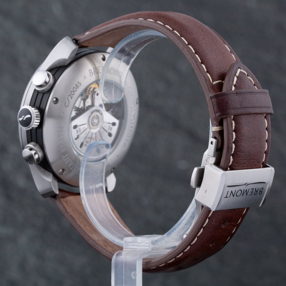 Pre-Owned Bremont Mens Alt1-C Cream Dial Leather Strap Watch ALT1-C/WH-BK