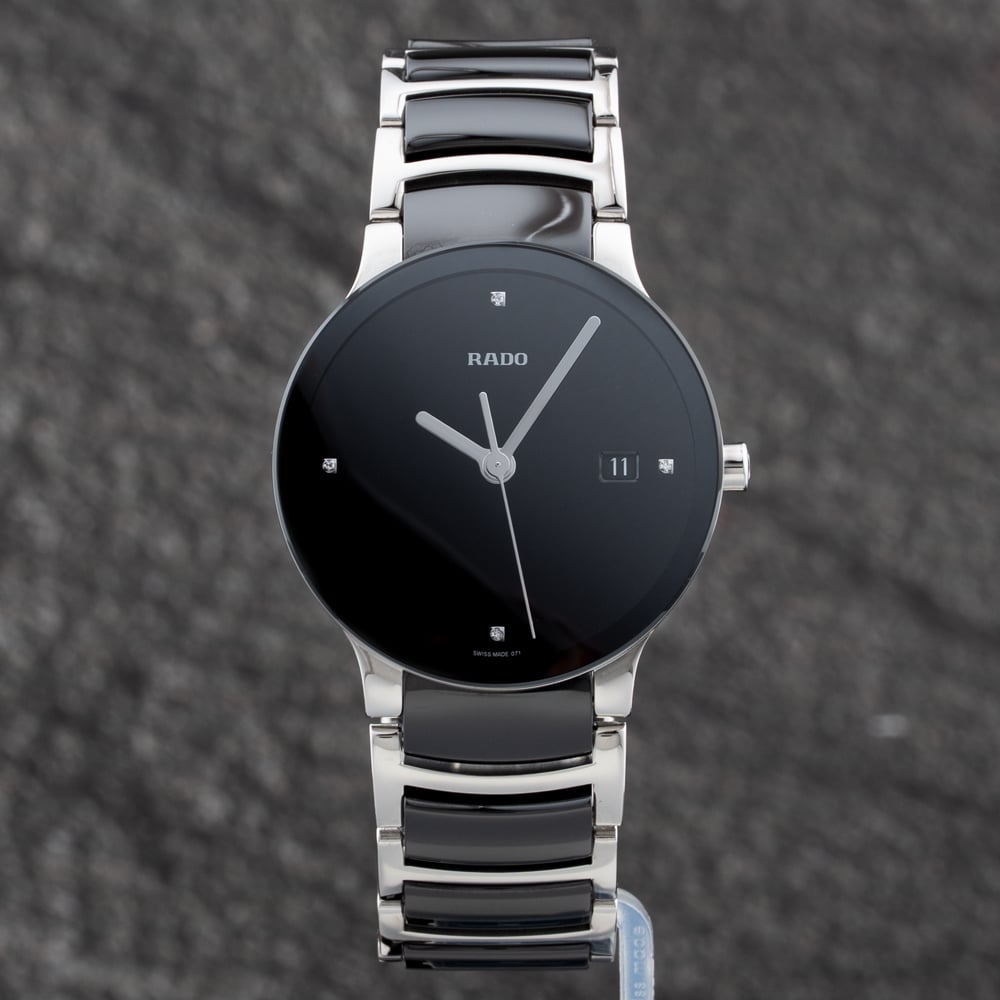 Pre-Owned Rado Mens Centrix Black Bracelet Watch R30934712