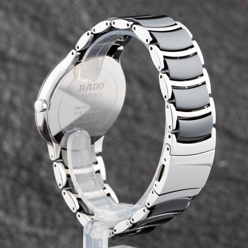 Pre-Owned Rado Mens Centrix Black Bracelet Watch R30934712