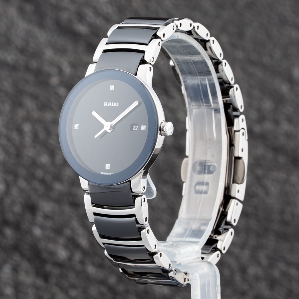 Pre-Owned Rado Ladies Centrix Black Bracelet Watch R30935712