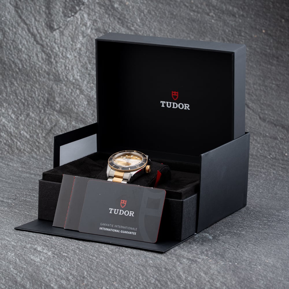 Pre-Owned Tudor Mens Black Bay S&G Bracelet Watch M79733N-0004