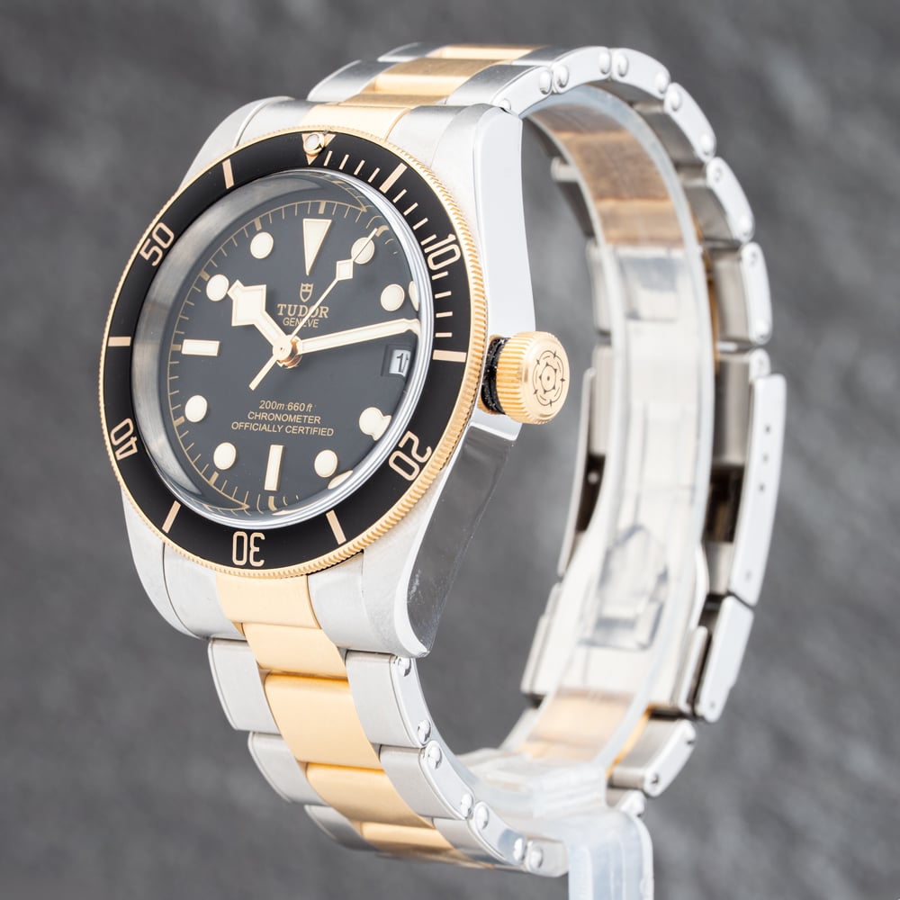 Pre-Owned Tudor Mens Black Bay S&G Black Bracelet Watch M79733N-0008
