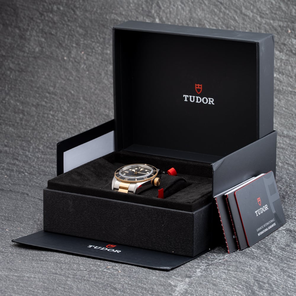 Pre-Owned Tudor Mens Black Bay S&G Black Bracelet Watch M79733N-0008