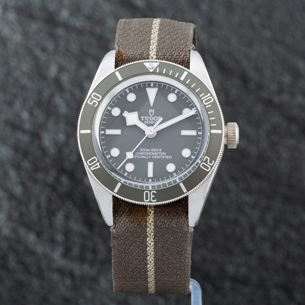 Pre-Owned Tudor Mens Black Bay 58 Grey Nato Strap Watch M79010SG-0002