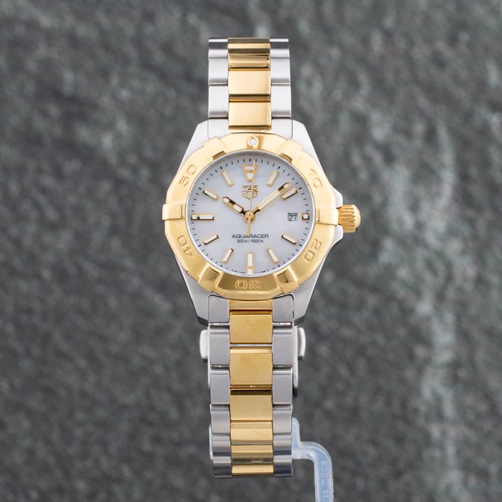 Pre-Owned TAG Heuer Ladies Aquaracer Silver Dial Silver Bracelet Watch WBD1420