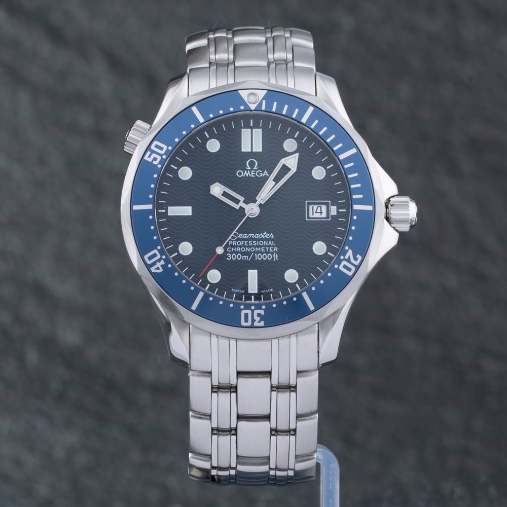 Pre-Owned OMEGA Mens Seamaster Blue Dial Bracelet Watch 2531.80.00