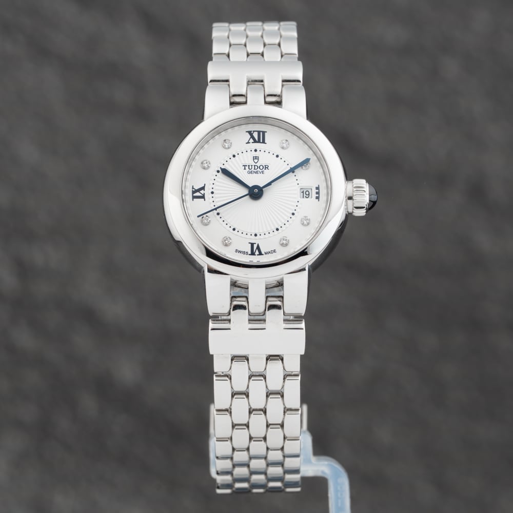 Pre-Owned Tudor Ladies Clair De Rose White Bracelet Watch 35200