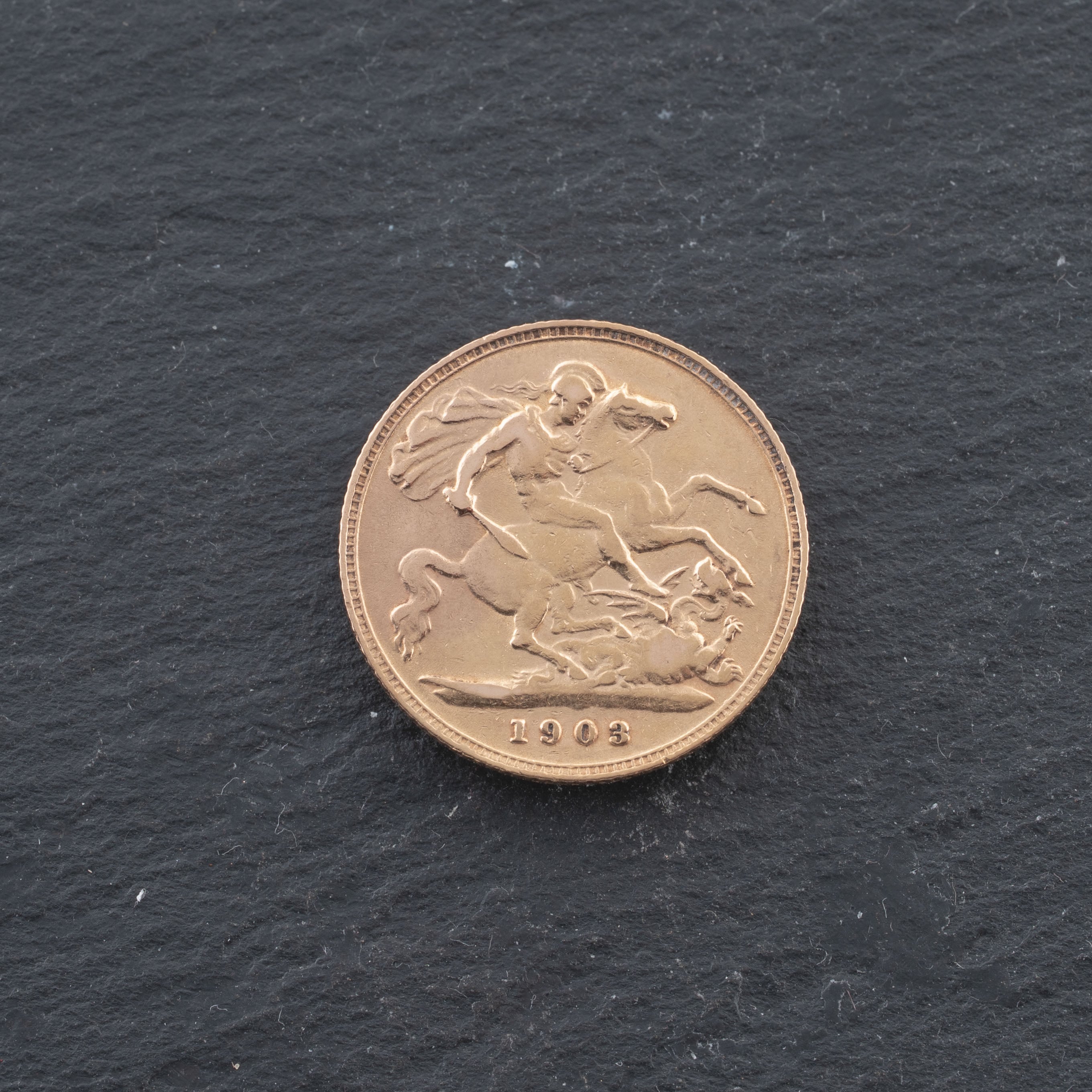 Pre-Owned 22ct Yellow Gold 1903 King Edward Half Sovereign Coin 47011227