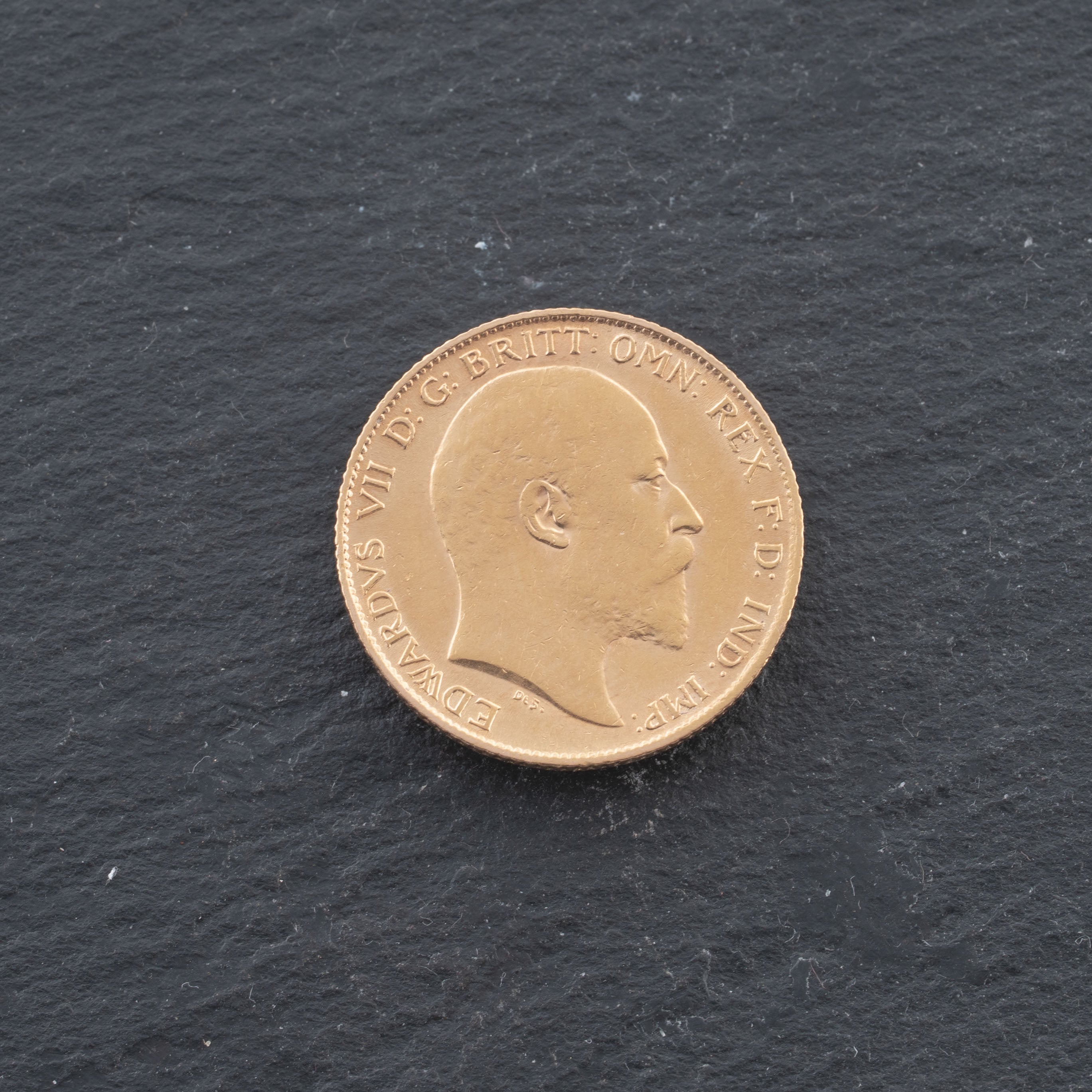 Pre-Owned 22ct Yellow Gold 1906 King Edward Half Sovereign Coin 47011228