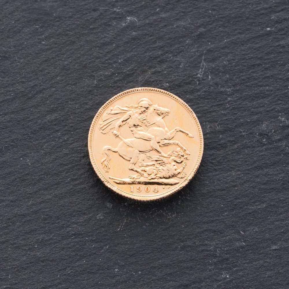 Pre-Owned 22ct Yellow Gold 1904 Edward VII Full Sovereign Coin 47021234