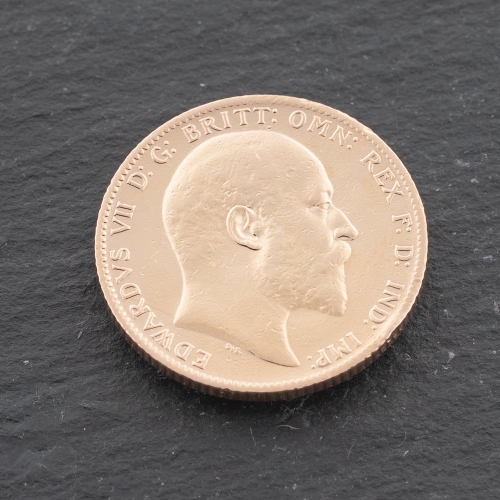 Pre-Owned 22ct Yellow Gold 1903 King Edward Full Sovereign Coin 47021296