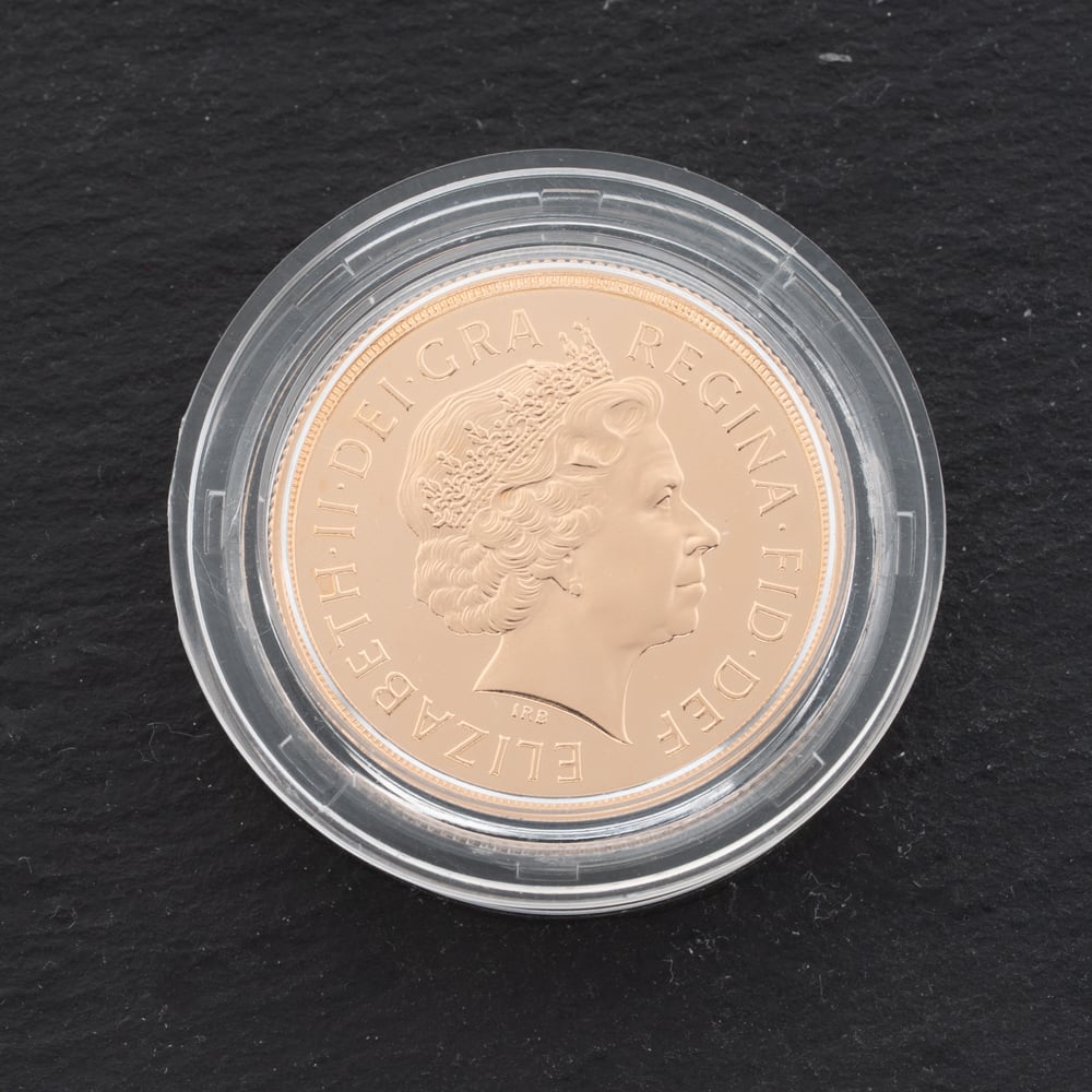 Pre-Owned Yellow Gold Elizabeth II 2009 Double Sovereign Coin 47021306