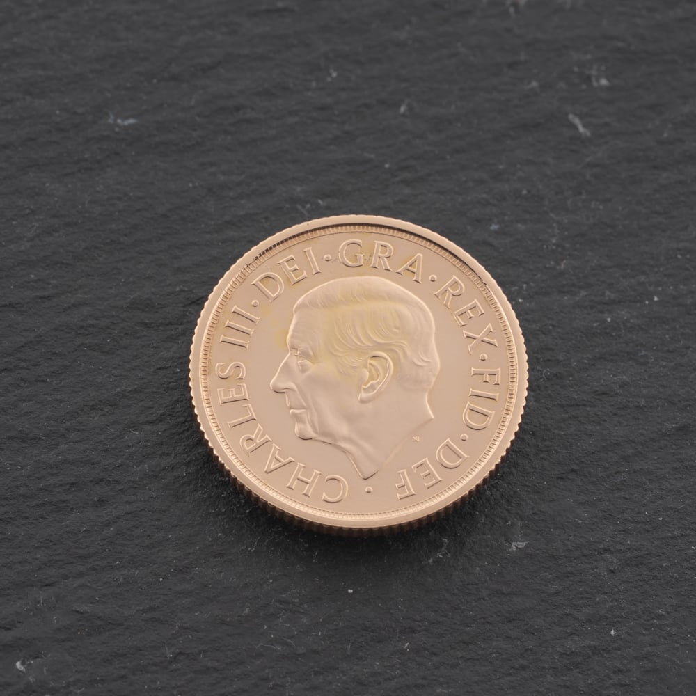 Pre-Owned 22ct Yellow Gold King Charles III 2024 Full Sovereign Coin 47021321