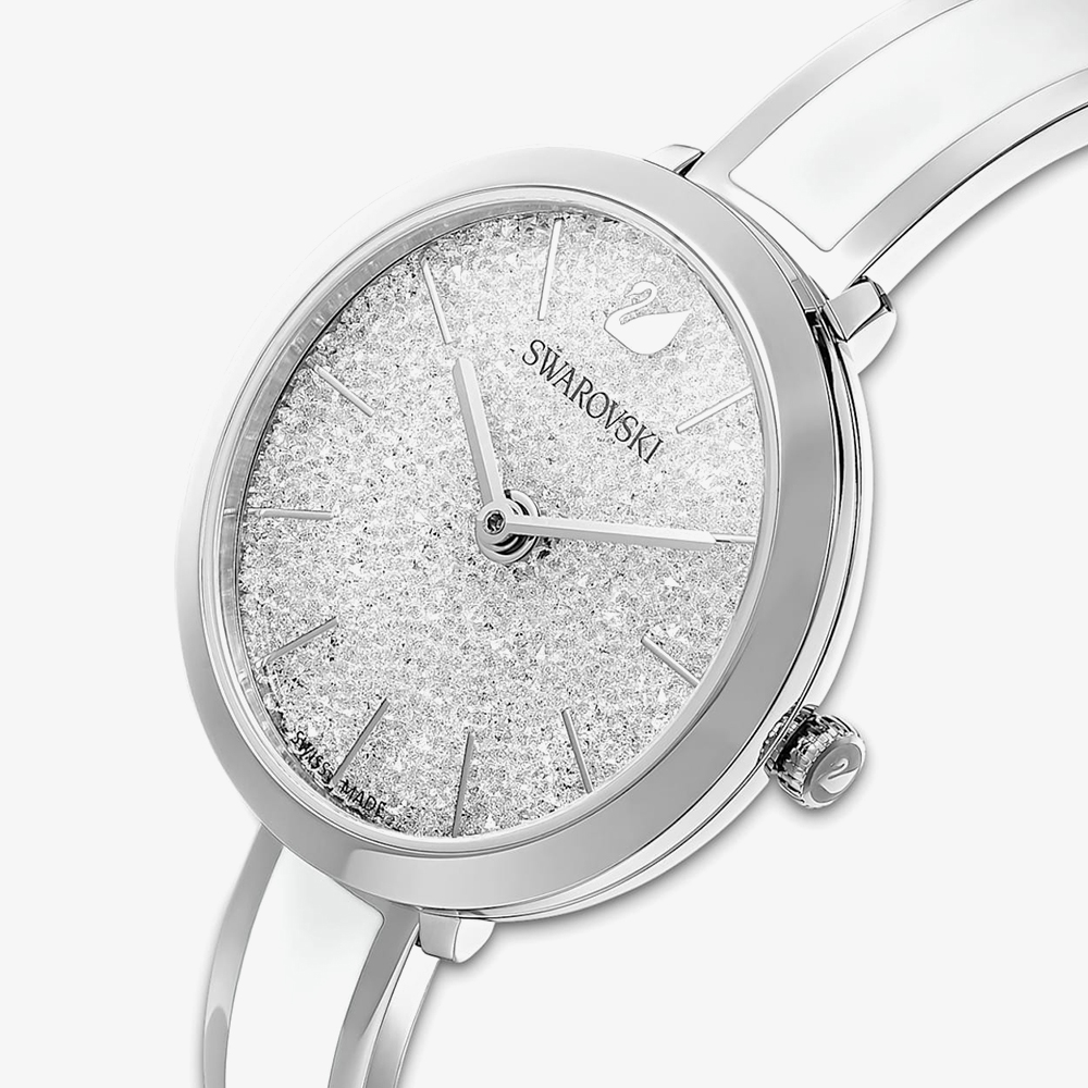 Swarovski White Crystalline Delight Stainless Steel Bracelet Watch 5580537