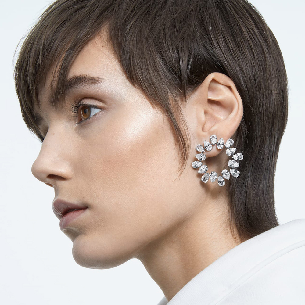 Swarovski Ladies Millenia Crystal Halo Stud Earrings 5601509