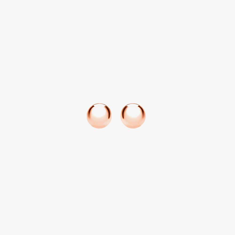 9ct Rose Gold Polished 3mm Ball Stud Earrings 5.55.0573