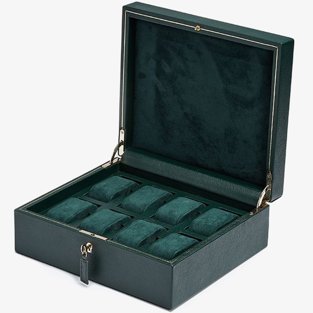 WOLF British Racing Green 8 Piece Watch Box 792641