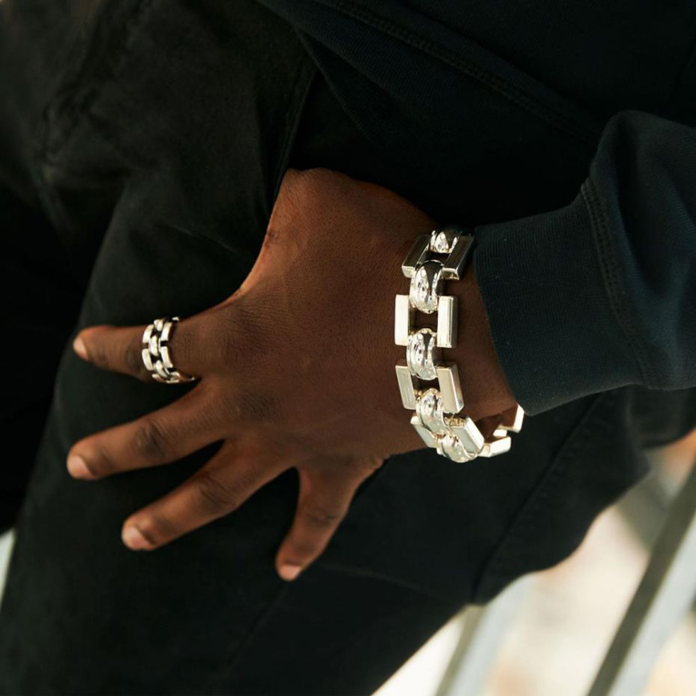 Buddha To Buddha The Batul large Silver Bracelet 040 F (21CM)