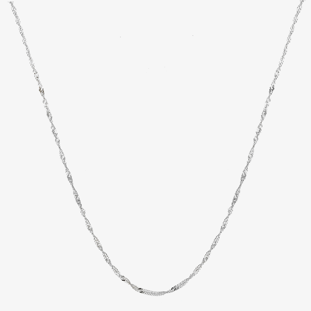 Sterling Silver Twisted Curb Chain Necklace 8.13.0475