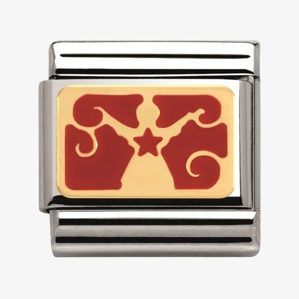 Nomination Christmas Red Filigree Angel Charm 030282/01