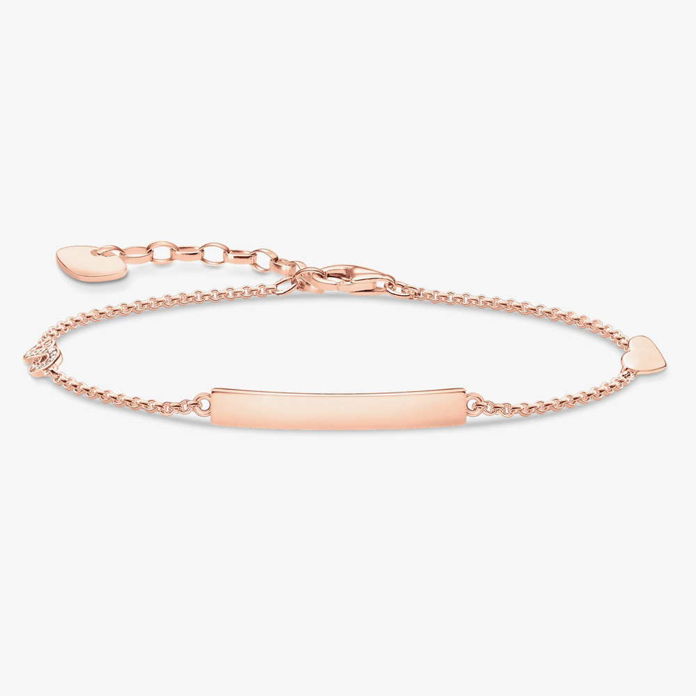 Product photograph of Thomas Sabo Rose Gold Plated Classic Heart Amp Infinity Bracelet A1976-416-40-l19v from The Jewel Hut