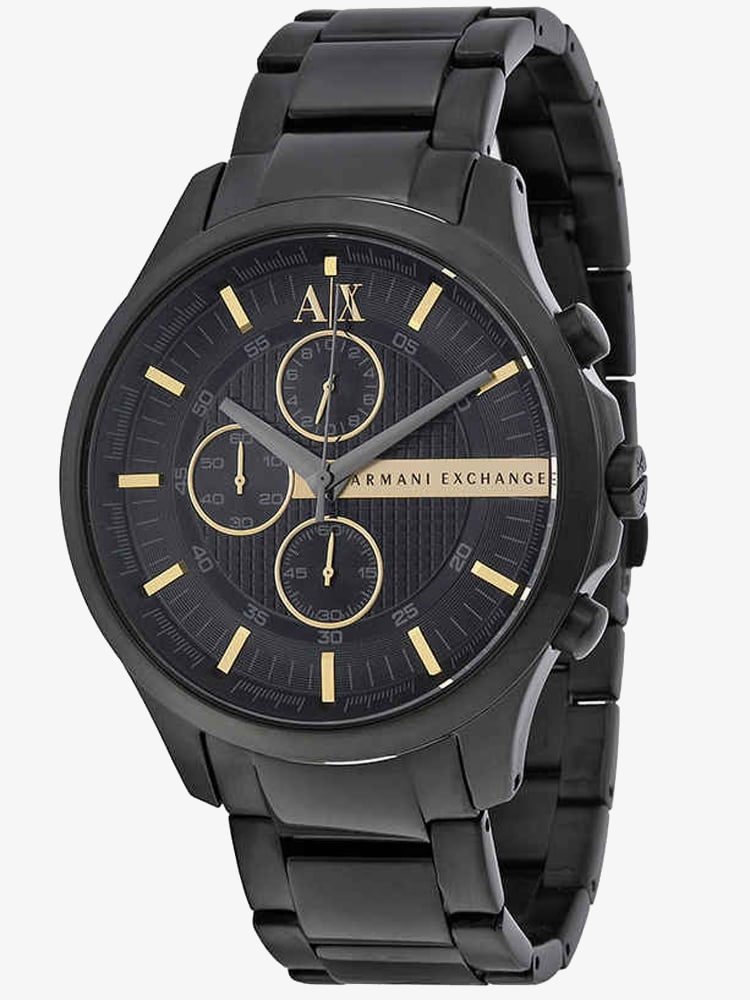 Armani Exchange Mens Hampton Chronograph Black Bracelet Watch AX2164