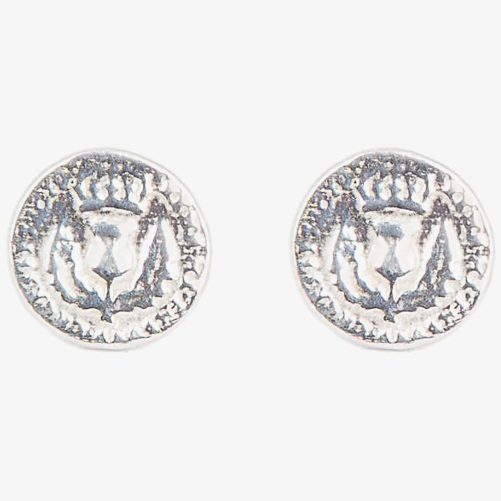 Product photograph of Sterling Silver Coin Stud Earrings Bbe01 from The Jewel Hut