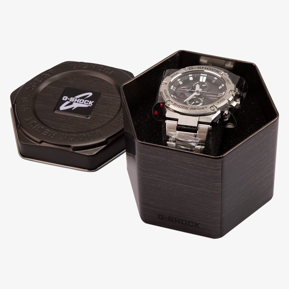 Casio G Shock Classic Carbon Core Guard Chronograph Dual Display Black Plastic Strap Watch GA-2000S-1AER