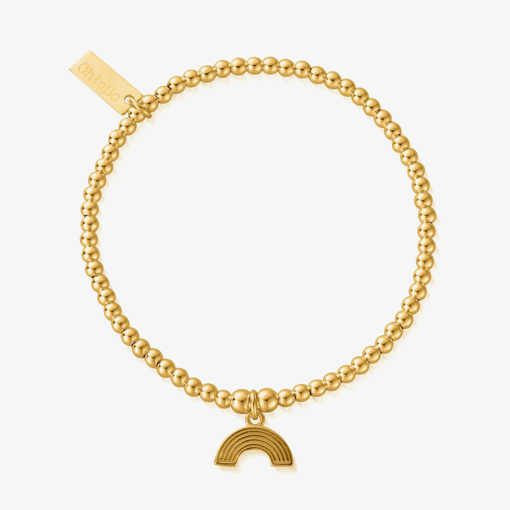 Product photograph of Chlobo Cute Gold Charm Rainbow Bracelet Gbcc3070 from The Jewel Hut