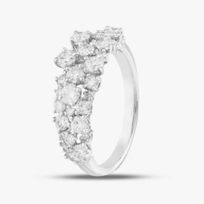 18ct White Gold 1.17ct Brilliant Cut Diamond Half Eternity Ring R27527GW18DD