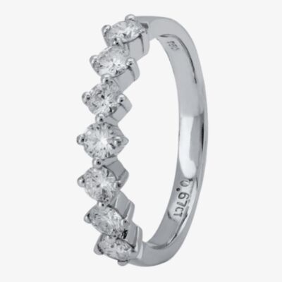 18ct White Gold Seven Stone Half Eternity Ring 18DR269/W