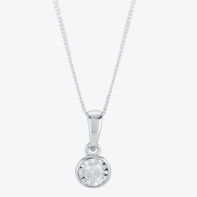9ct White Gold 0.05ct Diamond Pendant P5278D-9W-005G-A