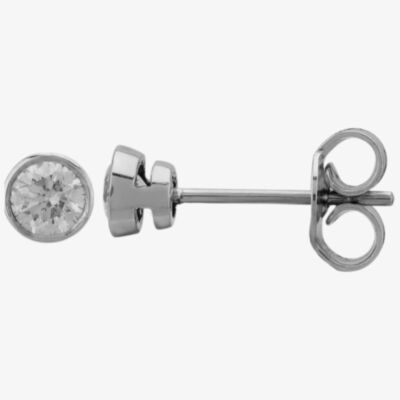 9ct White Gold 0.40ct Rubover Diamond Stud Earrings 5036E/9W/DQ1040