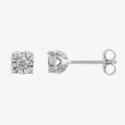 9ct White Gold 0.25ct Four Claw Diamond Stud Earrings THE19683-25CH