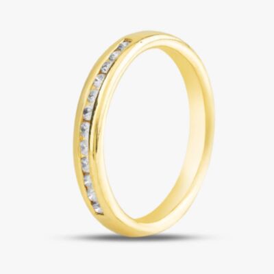 18ct Yellow Gold 0.17ct Brilliant Cut Diamond Half Eternity Ring 69292 18KY M