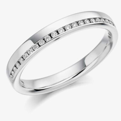 Platinum Channel-set 0.12ct Diamond Half Eternity Ring HET1152 PLAT M