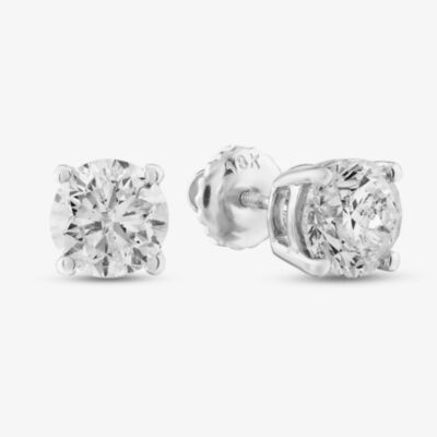 18ct White Gold 2.00ct Diamond Screw Back Stud Earrings 13225114642