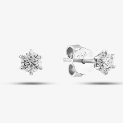 18ct White Gold 0.74ct Brilliant Cut Diamond Stud Earrings Earrings 04-80-033/24-01-639-640