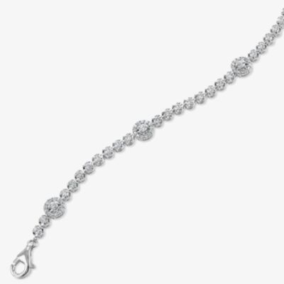 18ct White Gold 2.50ct Diamond Cluster Bracelet HSB1015(2.50CT)